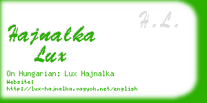 hajnalka lux business card